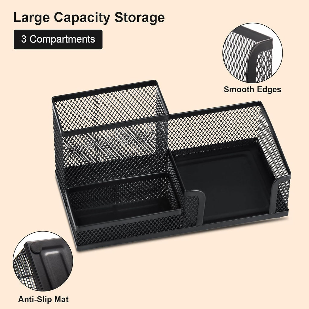 Comix Mesh Pen Holder, Desk Organizer for Home Office, Black