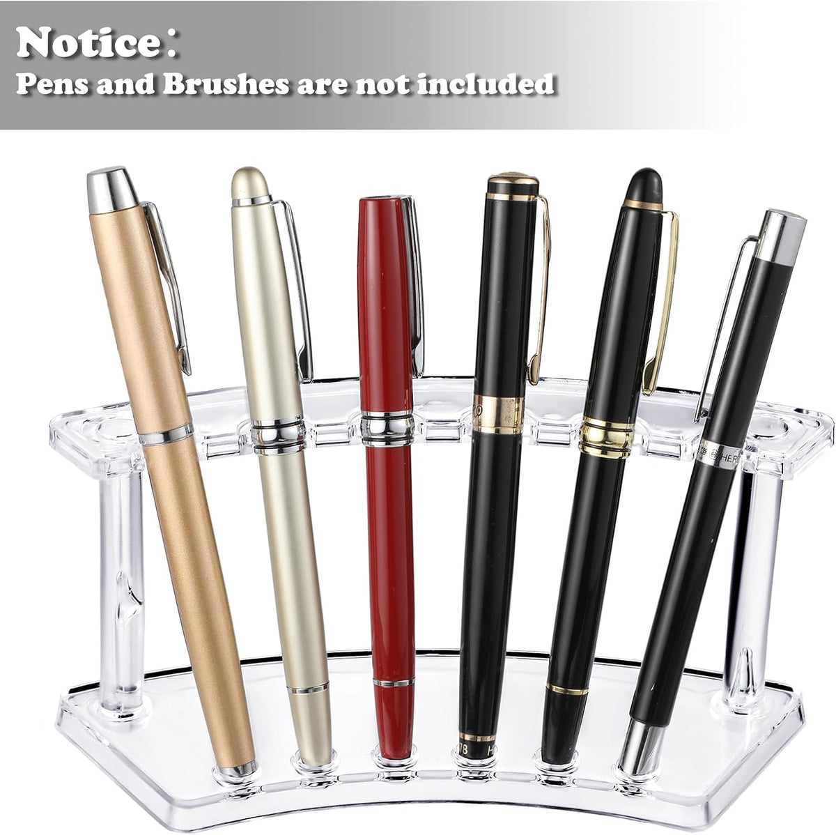 Tinlade 2 Pieces Plastic Pen Holder Stand Pen Display Stand, Clear