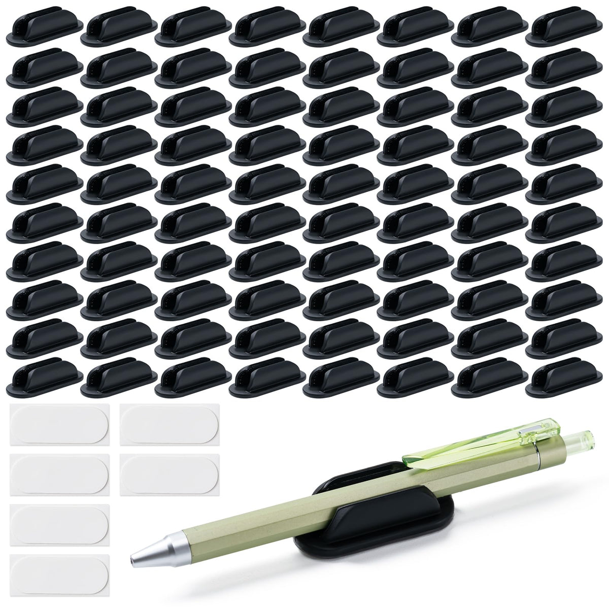 20 Pack Adhesive Pencil Holders for Desk,Silicone Flexible Pen Holder for Wall, Office, School,Home,Classroom Must Haves,Teacher Supplies Accessories,Desk Organizer,Art Supply,Small Gift ﻿