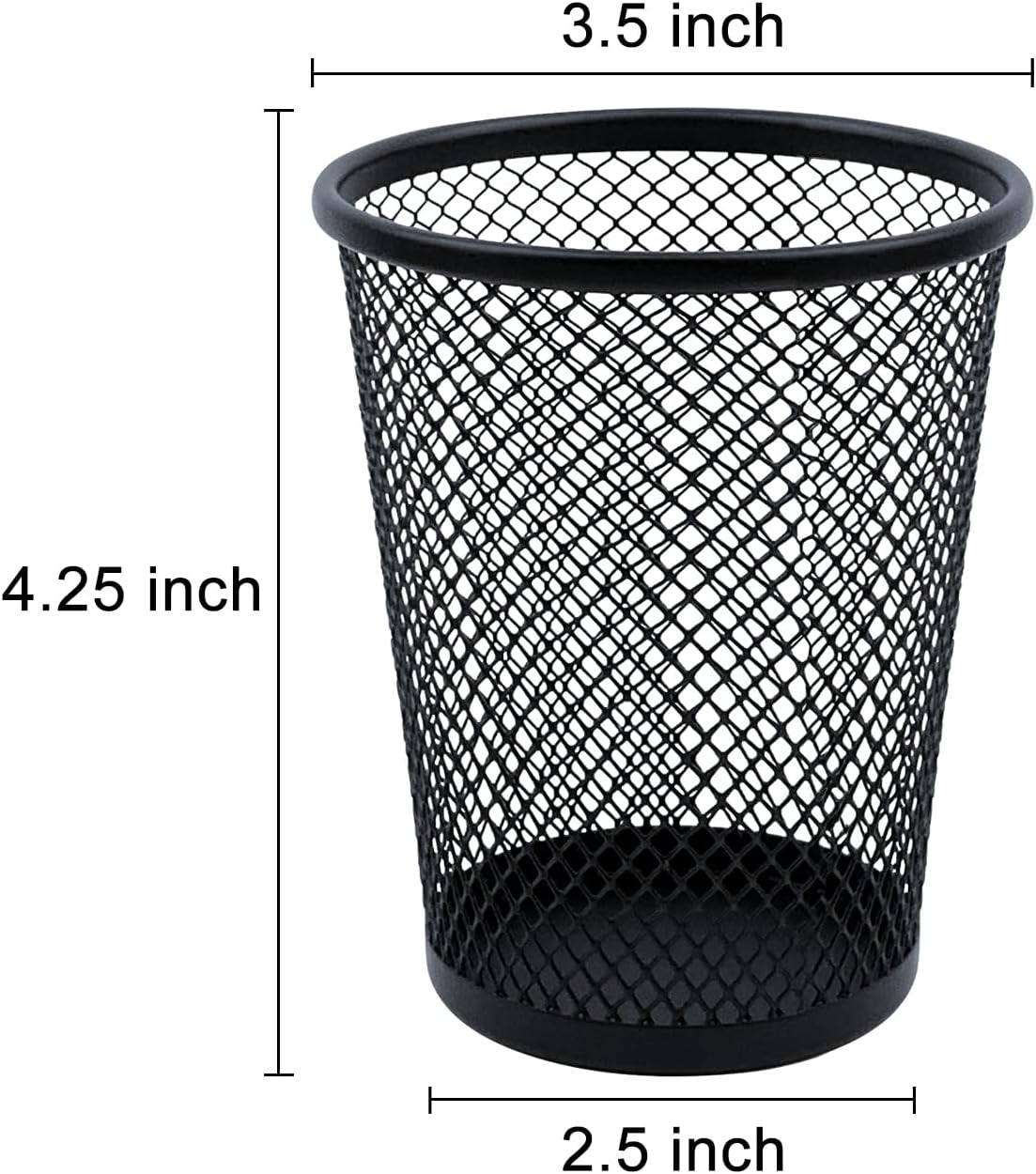 HSYMQ Desk Pencil Pen Holder, Wire Mesh Pen Cup Holder for Desk Organizer and Office Desk Accessories (3 Pack)