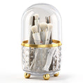 GOTOBA Dark Green Pen Pencil Holder for Desk, 360° Rotating Pen Organizer, Green Office Supplies, Cute Pen Holder, 6-Compartment Pencil Holder Rotating