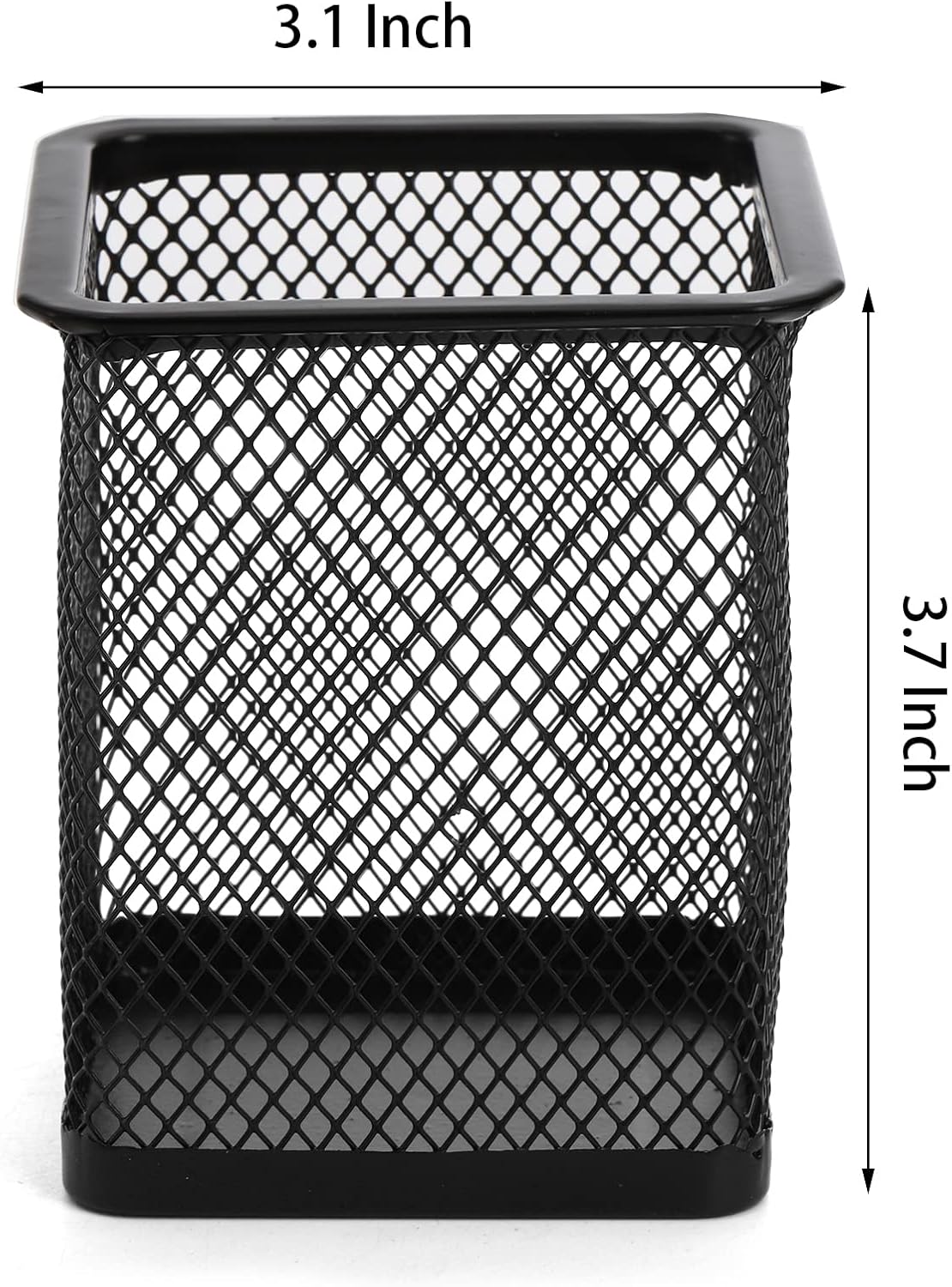 Nicunom 12 Pack Mesh Pen Holder for Desk, Wire Mesh Pencil Cup Holder Metal Pencil Holder Organizer for Office Home School Supplies, Black ﻿