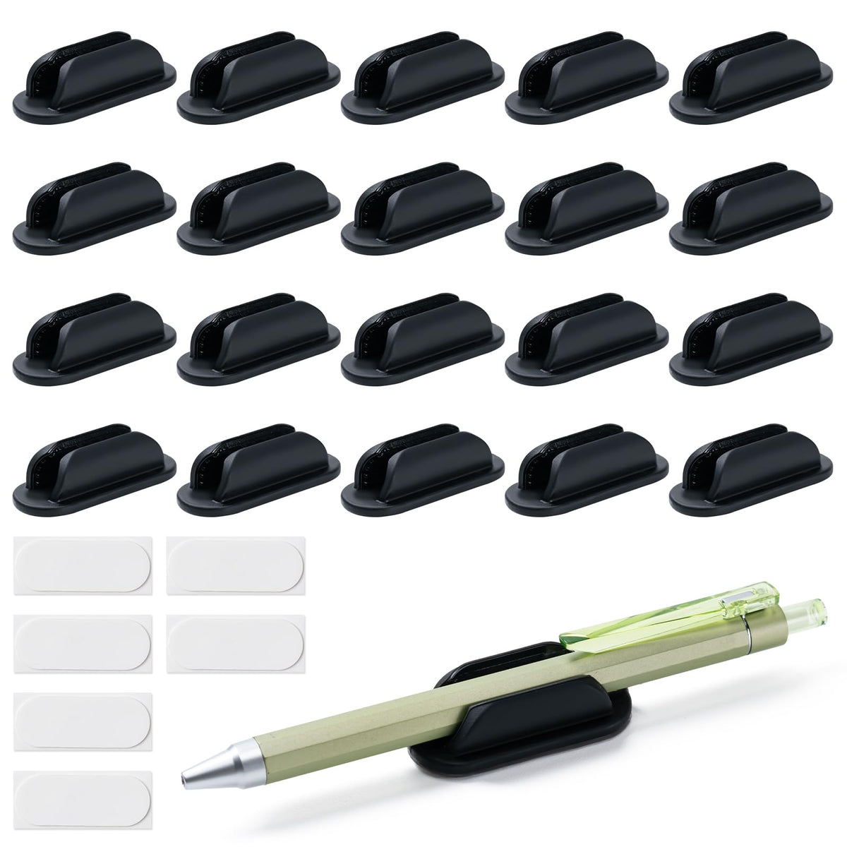 10 Pack Adhesive Pencil Holders for Desk,Silicone Flexible Pen Holder for Wall, Office, School,Home,Classroom Must Haves,Teacher Supplies Accessories,Desk Organizer,Small Gift Back to school