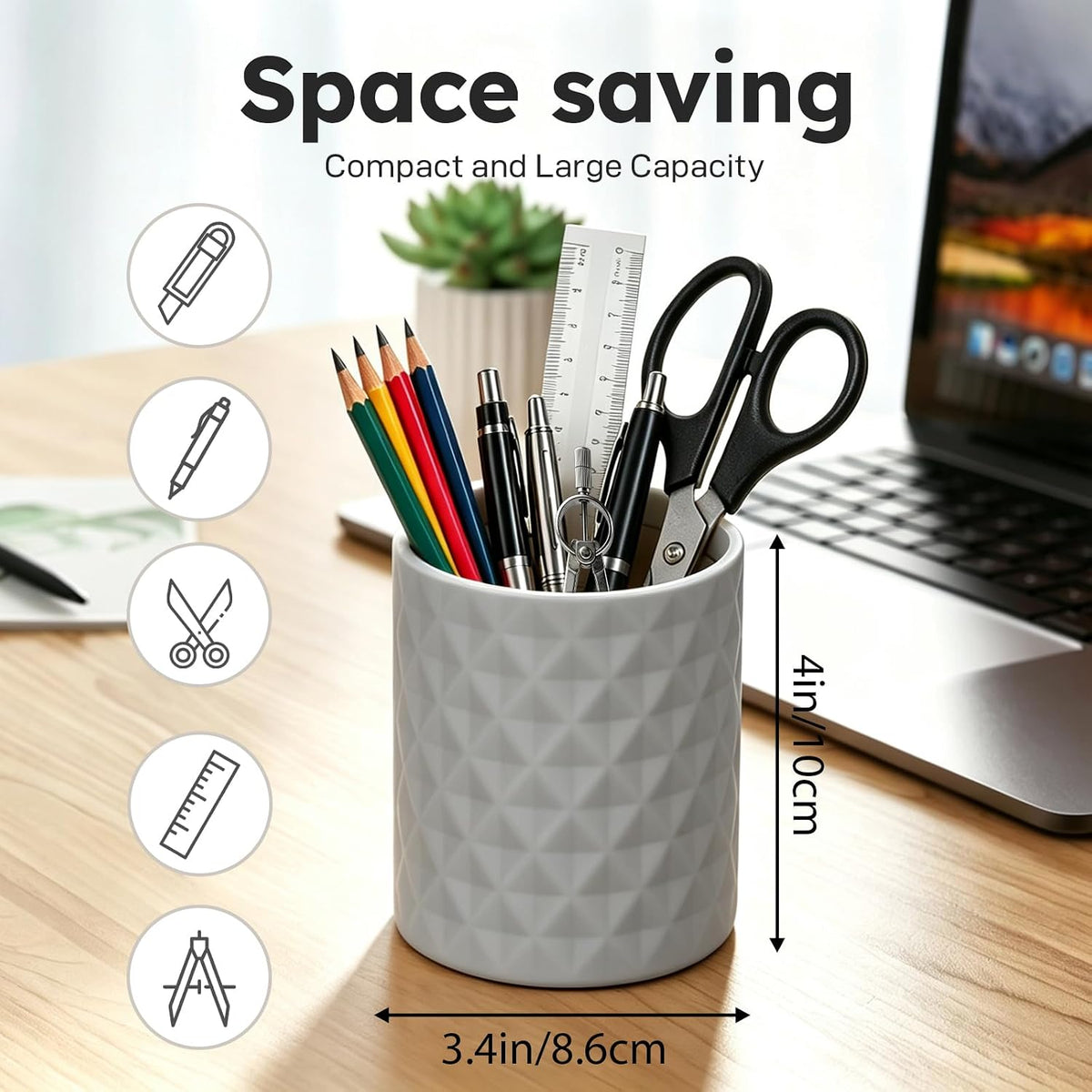 Pen Holder, Silicone Pencil Holder for Desk Organizer & Accessories