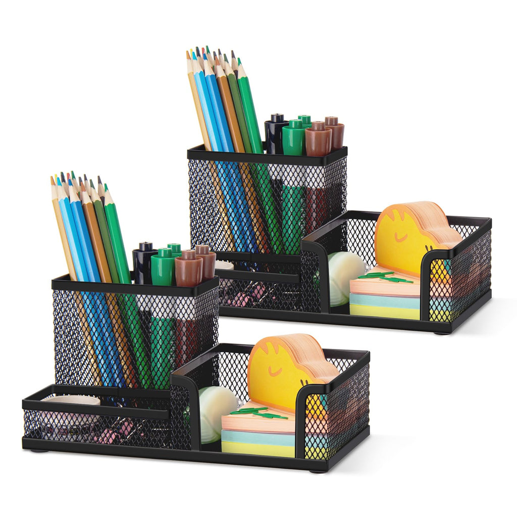 Comix Mesh Pen Holder, Desk Organizer for Home Office, Black