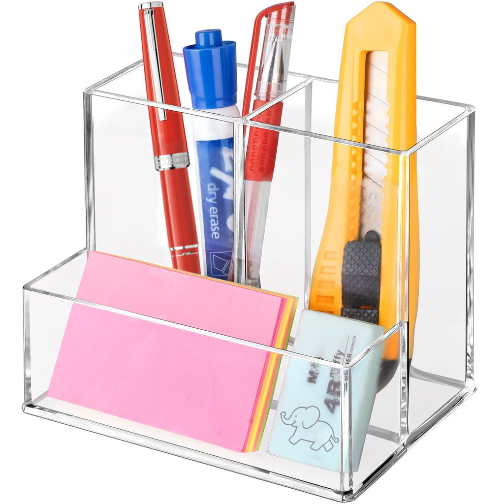 Acrylic Pen Holder for Desk, Pencil Holder for Home, Classroom