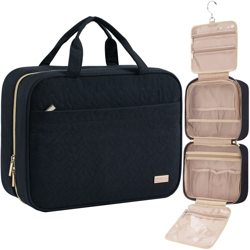NISHEL Travel Toiletry Bag for women, Portable Hanging makeup Organizer