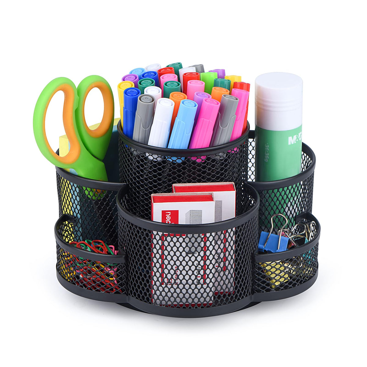 Topwey 360 Rotating Pencil/Pen Holder for Desk in Black