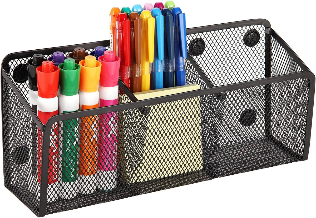 Magnetic Pencil Holder Whiteboard Pen Holder Locker Accessories (3-Slot*1)