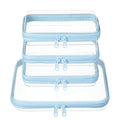4 pcs Clear Zipper Pouches,Hard Shell Zipper Case
