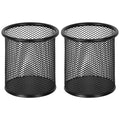 EasyPAG Pencil Holder for Desk, 2 Pack Metal Pen Organizer, Mesh Pencil Cup Organizer for Home, Office, Classroom, School, Black
