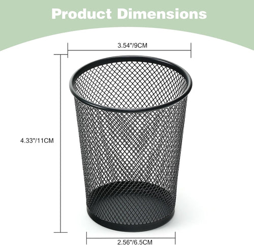 12 Packs Pen Holders, Mesh Pen Cup, Metal Pencil Holders for Desk