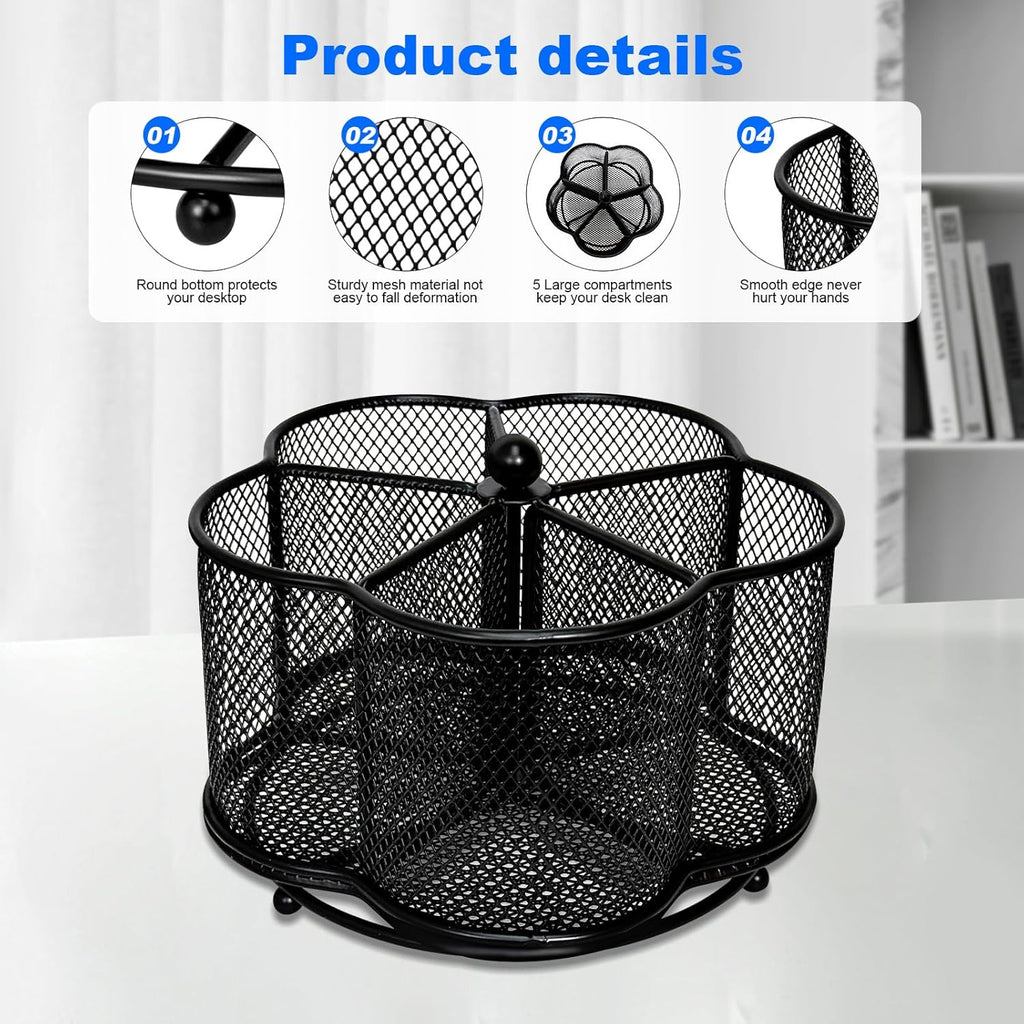 Pen Holder for Desk,360 Degree Rotating Pencil Holder Organizer