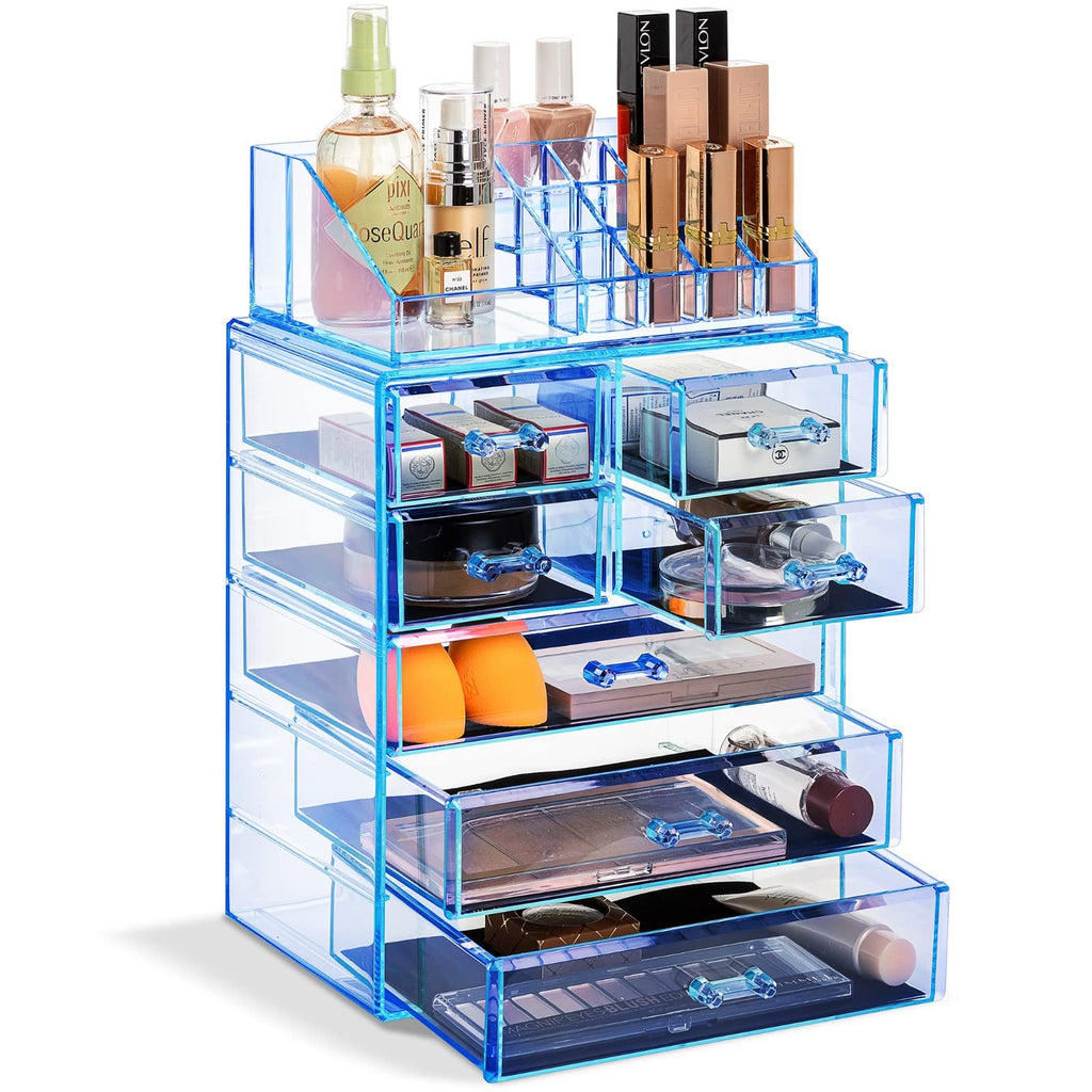 Sorbus Makeup Organizer, 7-Drawer Acrylic 2-Piece Set (Bronze Glow)