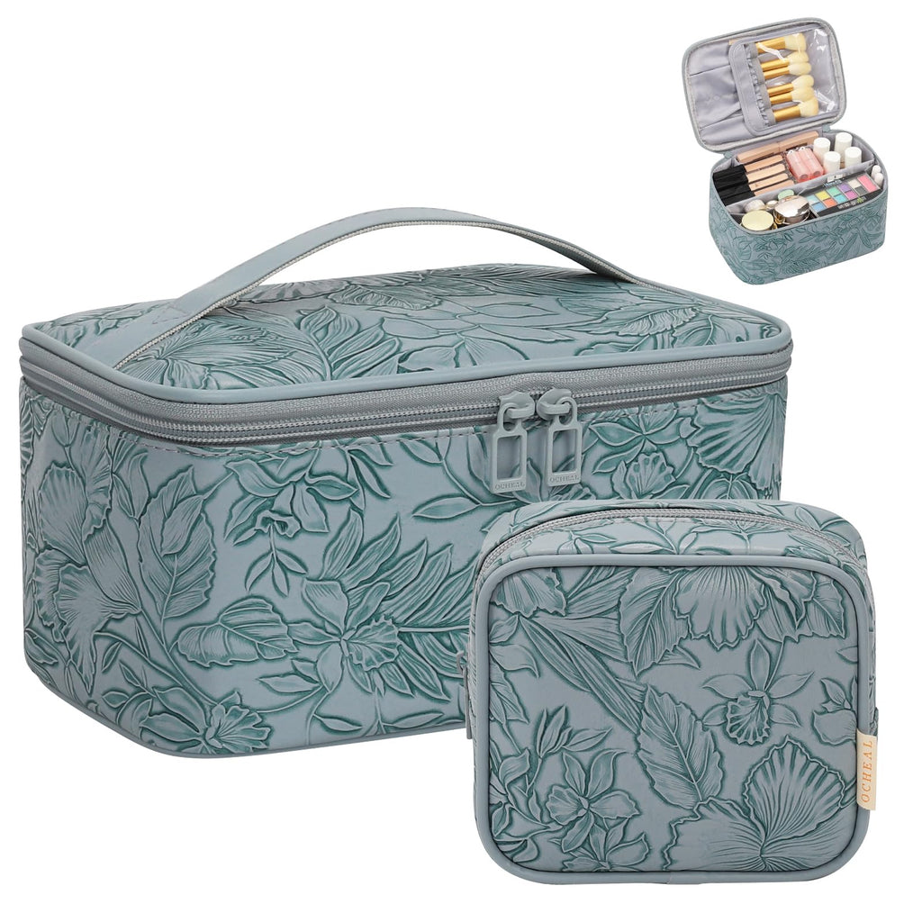 OCHEAL Makeup Bag, Portable Cosmetic Bag Black Make up Case Toiletry Bag