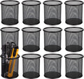 Nicunom 12 Pack Metal Pen Holder Wire Mesh Pen Cup Pencil Holder Pencil Cup for Desk Office Pen Organizer, Black