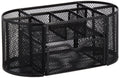 Amazon Basics Mesh Pen Holder and Desktop Desk Organizer, Office Caddy Storage for Writing Utensils, 9.1 x 5.9 x 5.5 inches, Black